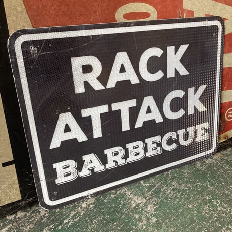 RACK ATTACK BARBECUE × Arby’s　ヴィンテージ　両面サイン　14-389-26