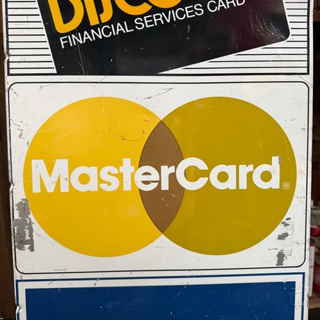 Vintage DISCOVER / MasterCard / VISA  クレジットカード 両面サイン 16-264-2