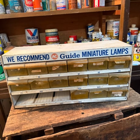 【特価】Vintage AC Guide Miniature Lamps キャビネット 20-296