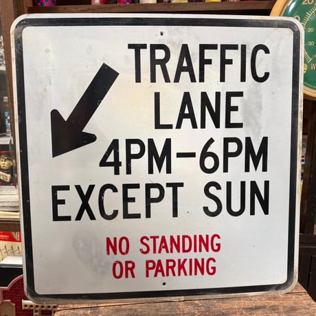 Vintage TRAFFIC LANE ロードサイン 21-213-13
