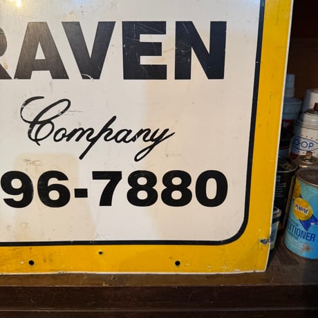 Vintage RAVEN 両面看板 17-362-13