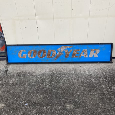 GOODYEAR　ヴィンテージ　大型両面看板　11-117