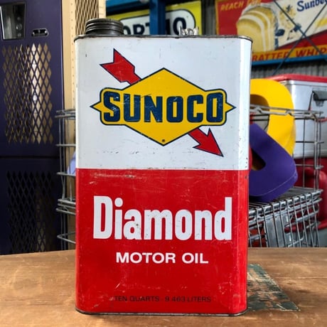 SUNOCO Diamond MOTOR OIL ヴィンテージ オイル缶 1960s