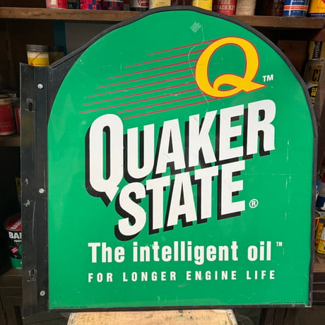 Vintage QUAKER STATE 両面看板 19-108-131