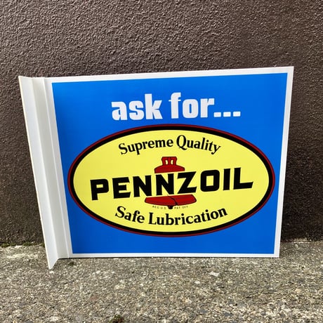 PENNZOIL　両面　プラスチック製　サイン　14-29-8