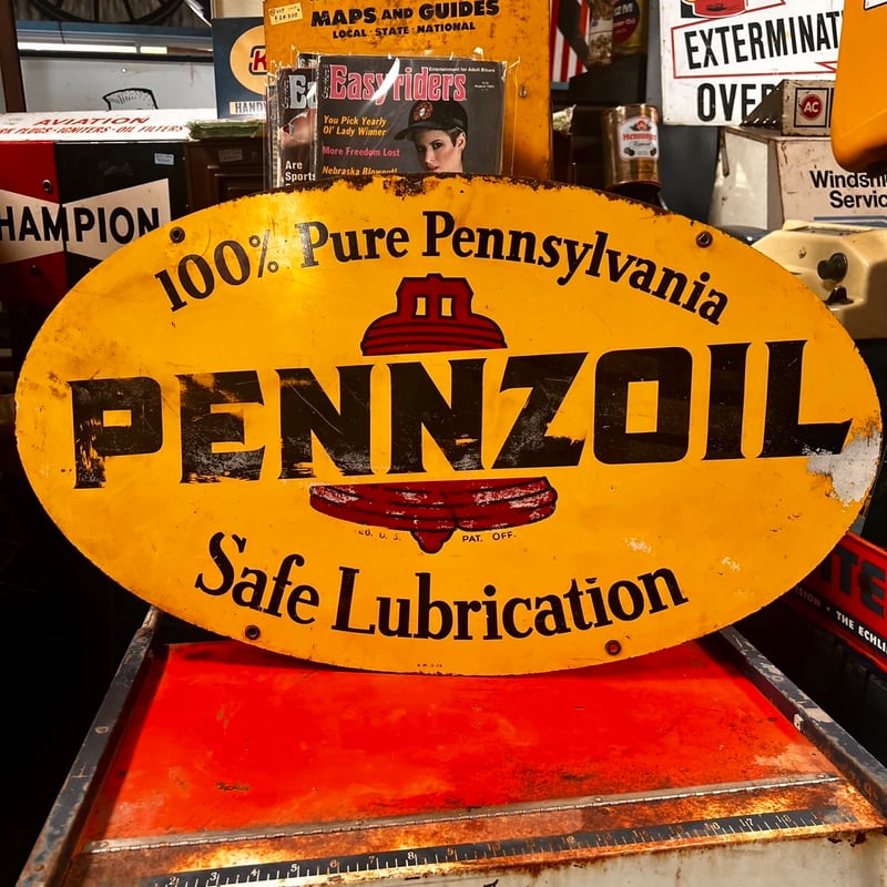 Vintage PENNZOIL 両面 Sign 20-294 | BigBear Onlin