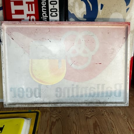 Vintage Ballantine Beer プラスチック Big Sign 13-132