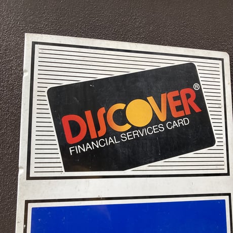 DISCOVER VISA MASTERCARD ヴィンテージ　両面看板　15-253
