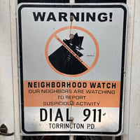 Vintage NEIGHBORHOOD WATCH 【大】道路標識 20-122-32