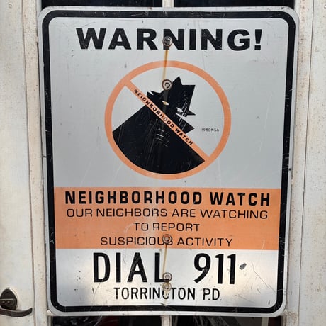 Vintage NEIGHBORHOOD WATCH 【大】道路標識 20-122-32