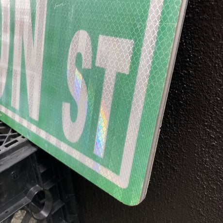 ヴィンテージ　両面ロードサイン　道路標識　15-309-5