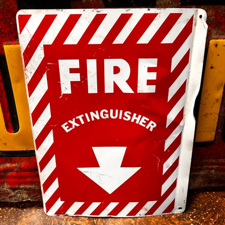 Vintage 　FIRE Extinguisher　両面看板　19-108-153