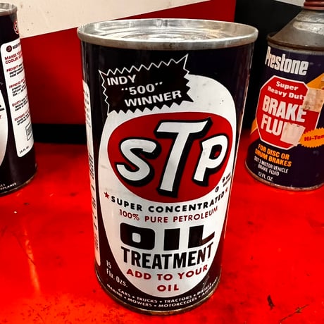 Vintage STP OIL CAN (中身入り) 17-77-27