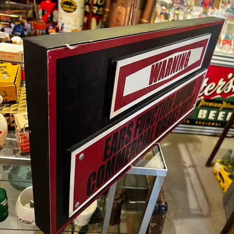 Vintage WARNING SIGN（木製） 17-176