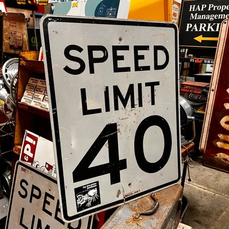 Vintage ロードサイン SPEED LIMIT 40 19-108-73