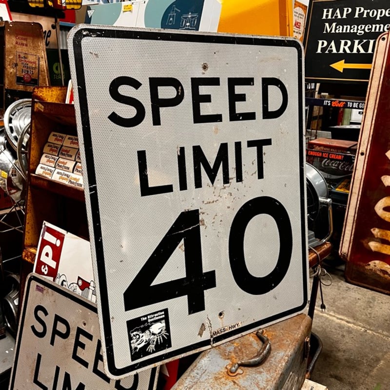 Vintage ロードサイン SPEED LIMIT 40 19-108-73 | BigBe