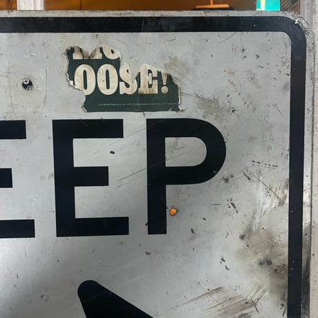Vintage KEEP RIGHT 道路標識 看板 19-108-71