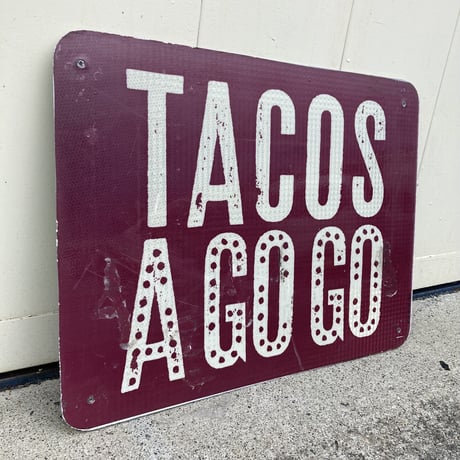 TACOS A GO GO × SUBWAY　ヴィンテージ　両面看板　14-389-28