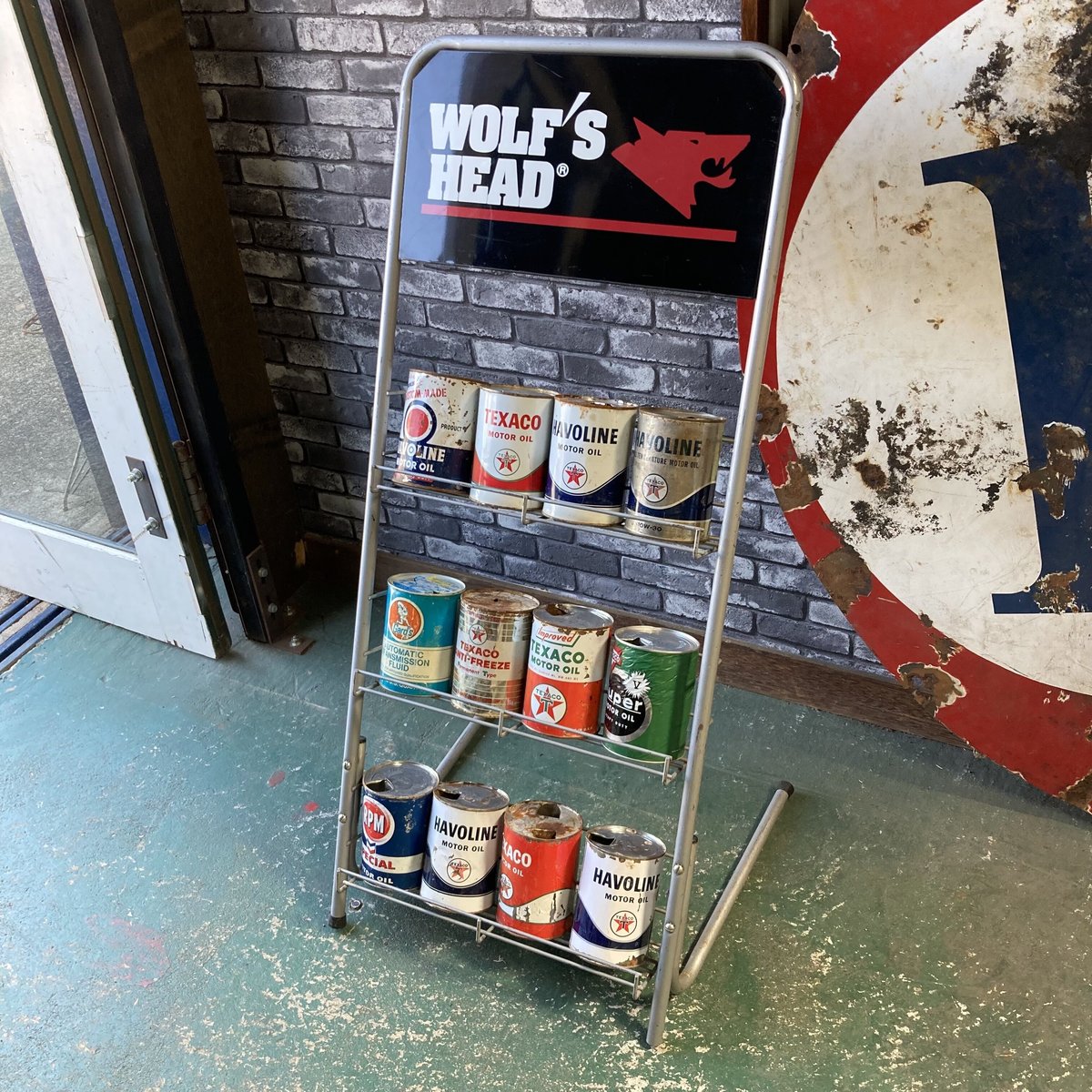 ヴィンテージHarley-Davidson木製ラック