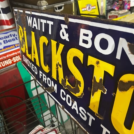 Vintage Waitt&Bond.Inc（葉巻メーカー) BLACKSTONE ENAMEL SIGN 17-274
