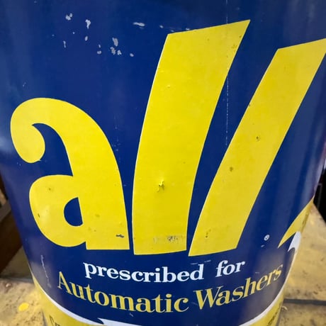 Vintage all “Automatic Washers” 蓋付きメタル缶 20-321