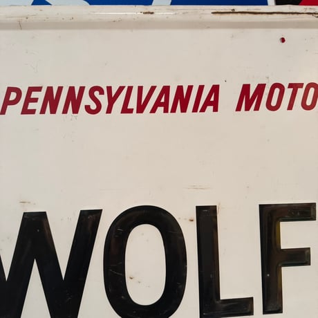 Vintage WOLF’S HEAD Motor Oil 大型看板 20-230
