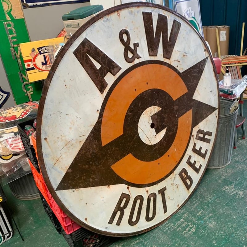 A＆W エーアンドダブリュ ヴィンテージサイン 看板 | BigBear Online Store