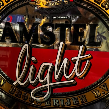 Vintage AMSTEL LIGHTBEER パブミラー 20-110-11