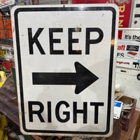 Vintage KEEP RIGHT ロードサイン 19-121-2