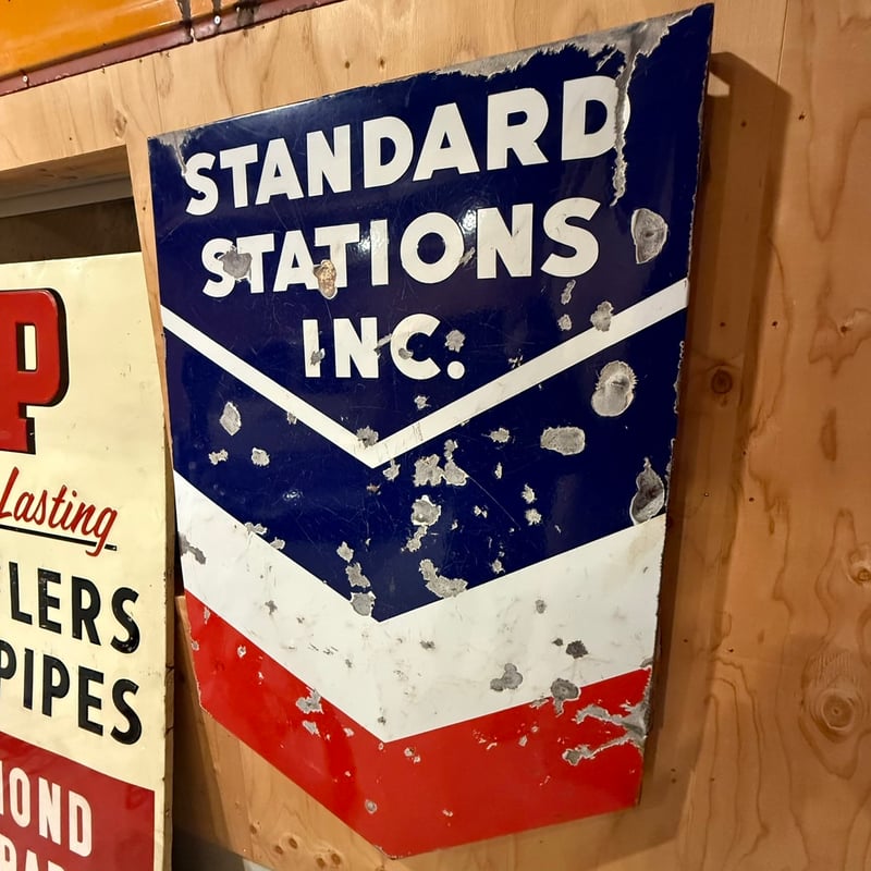 Vintage STANDARD STATIONS INC. ホーロー看板 1-41 | Bi
