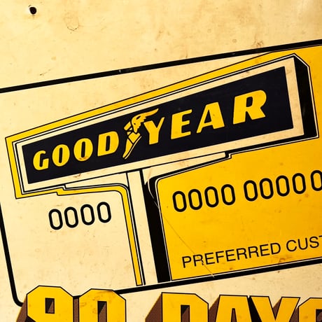 Vintage GOODYEAR プラスチックSign 18-19
