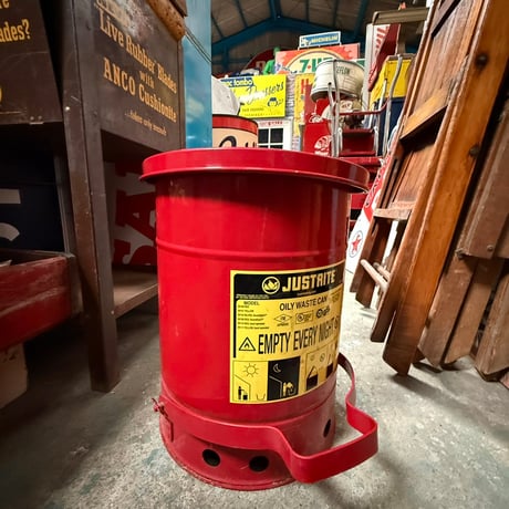 Vintage OILY WASTE CAN 18-250