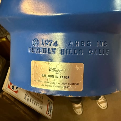 【美品】Vintage 1974's Mr WINDY HELIUM BALLON TANK HEAD 19-313