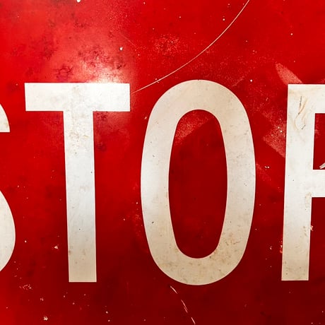 Vintage STOP ROADSIGN 道路標識 20-202-16