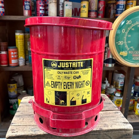 Vintage OILY WASTE CAN 18-250
