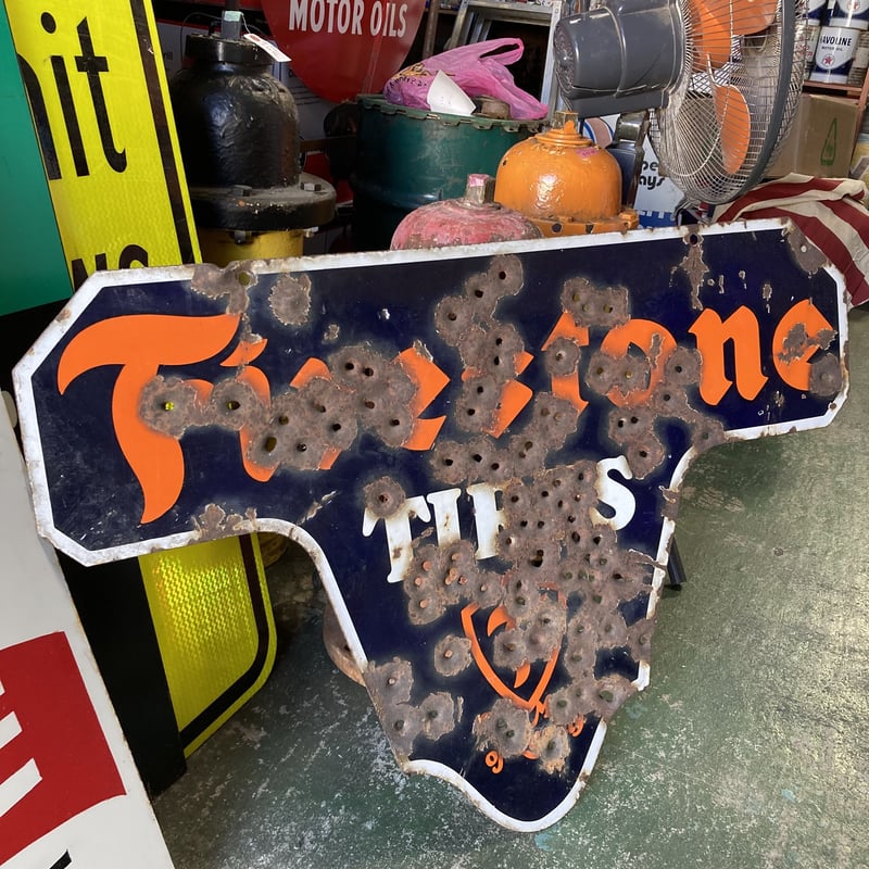 Firestone ヴィンテージ 両面ホーロー看板 16-120 | BigBear Onli Firestone ヴィンテージ 両面ホーロー看板 16-120 | BigBear Onli