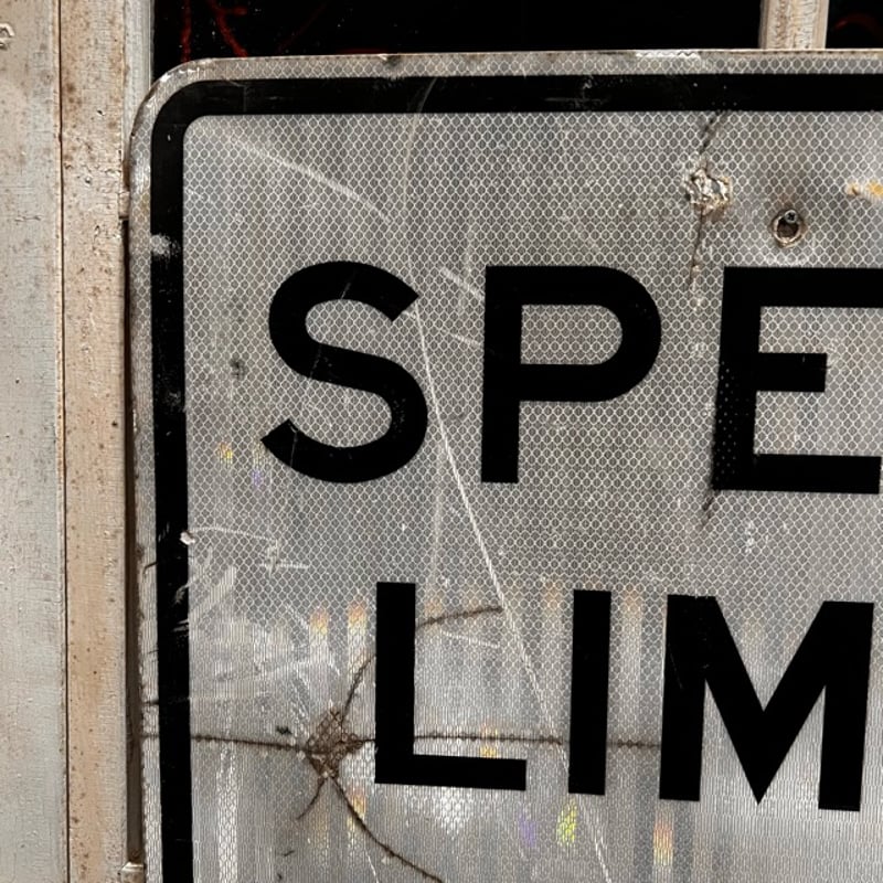 Vintage ロードサイン SPEED LIMIT 45 18-54-10 | BigBea