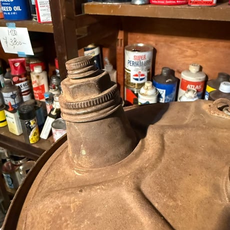 Vintage BUREAU PREMIUM MOTOR OIL オイル缶 20-362-2