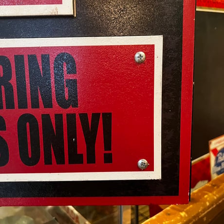 Vintage WARNING SIGN（木製） 17-176