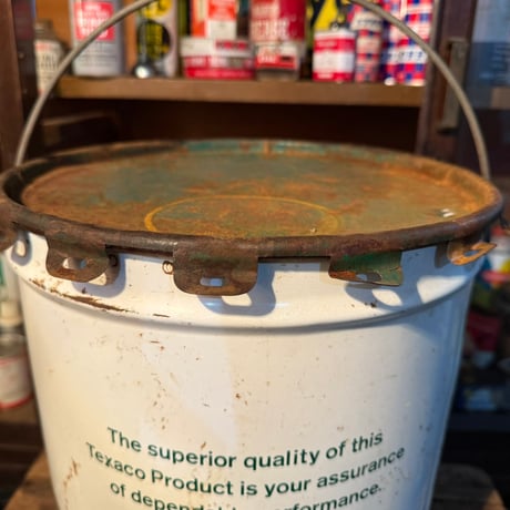 Vintage TEXACO 蓋付きオイル缶 20-362-4