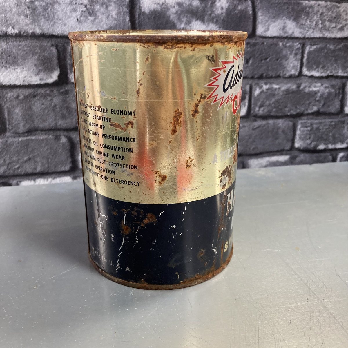 ビンテージ　テキサコ　オイル缶 TEXACO テキサコ ヴィンテージ オイル缶 16-s-3-4 | BigBear Onli