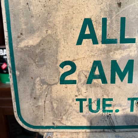 Vintage NO PARKING 2AM-6PM 道路標識 21-213-29