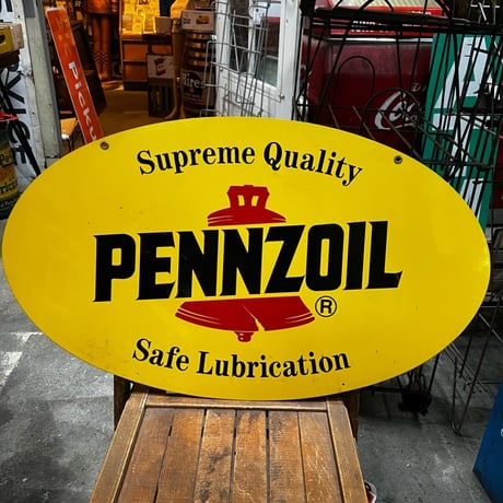 Vintage PENNZOIL 両面 看板 P-2