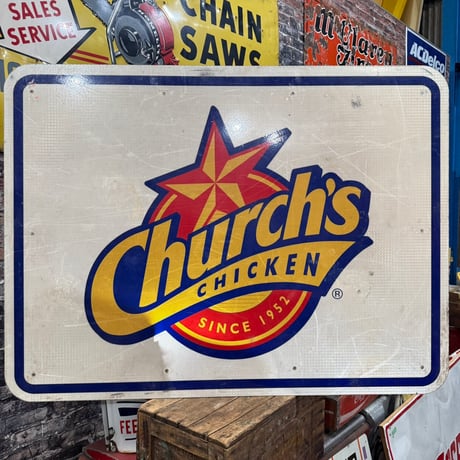 Vintage Church's CHICKEN 大型看板 18-226-2
