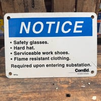 Vintage NOTICE スチール標識看板 14-287-5