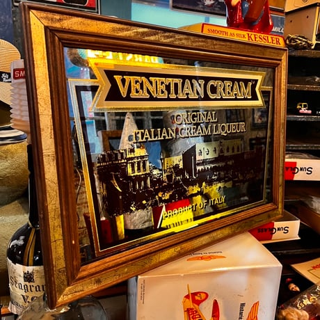 Vintage パブミラー VENETIAN CREAM 18-283