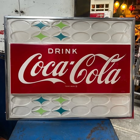 Vintage CocaCola VendingMachine Panel Sign 1960's 17-164
