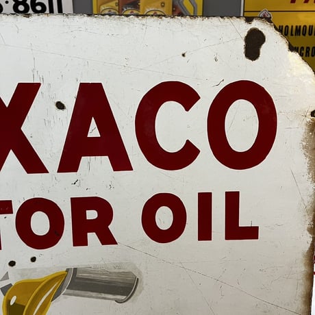TEXACO ヴィンテージ 琺瑯　両面看板　K23-1