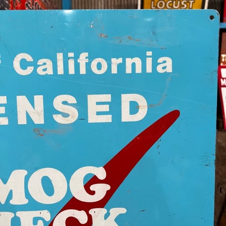 Vintage SMOG CHECK SIGN 19-110