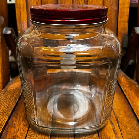 Vintage SNOWMAN GLASS JAR 10-269